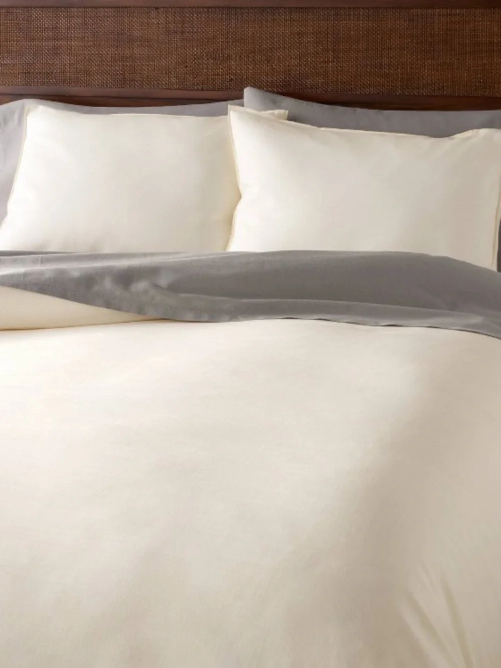 HEARTH & HAND NWT 3pc King Solid Duvet Cover Set -Sour Cream